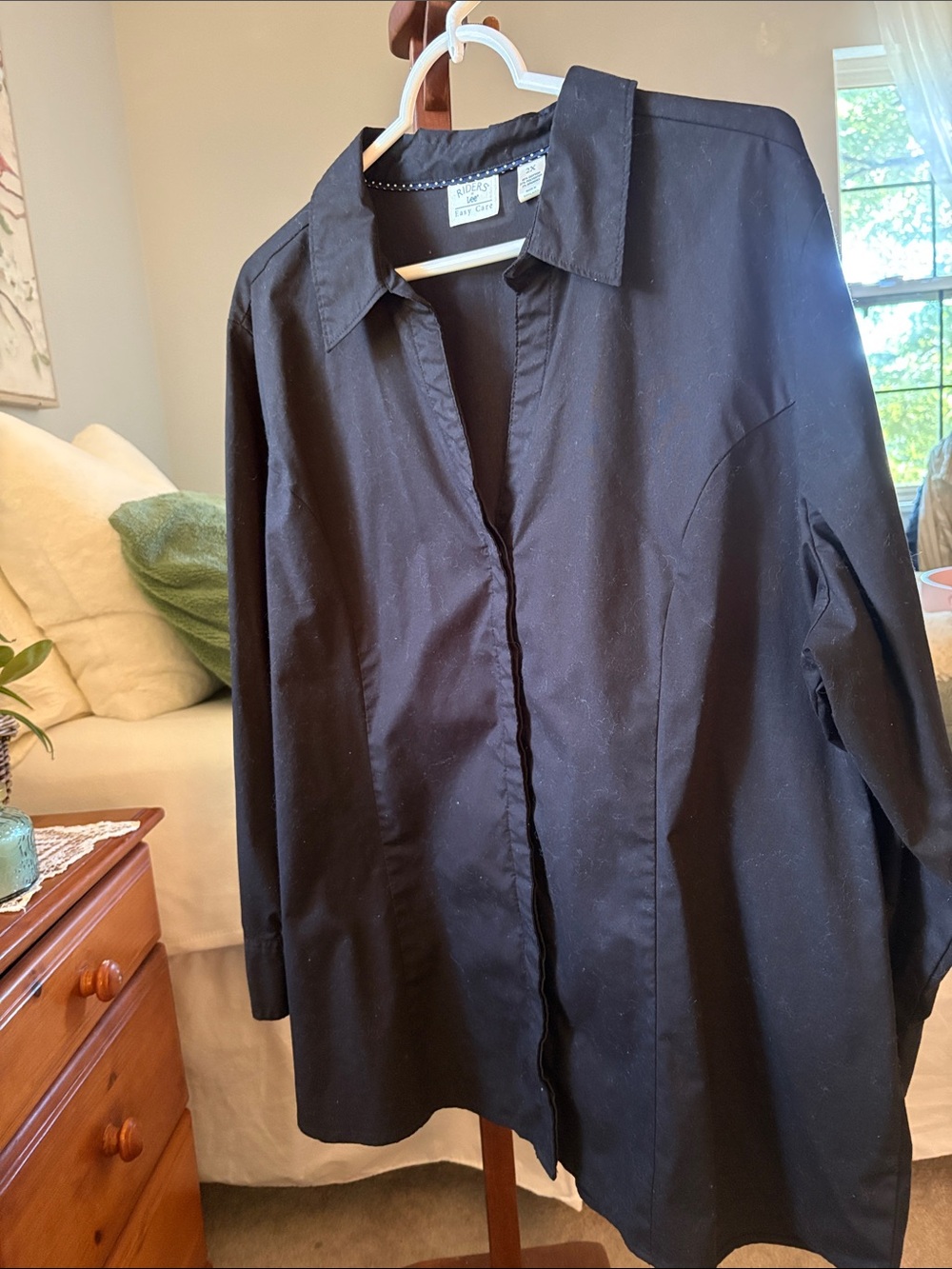 Riders by Lee Black Button-Front Women's Shirt